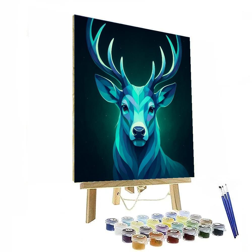 Aurora Antler Deer Sentinel Numbered painting kits