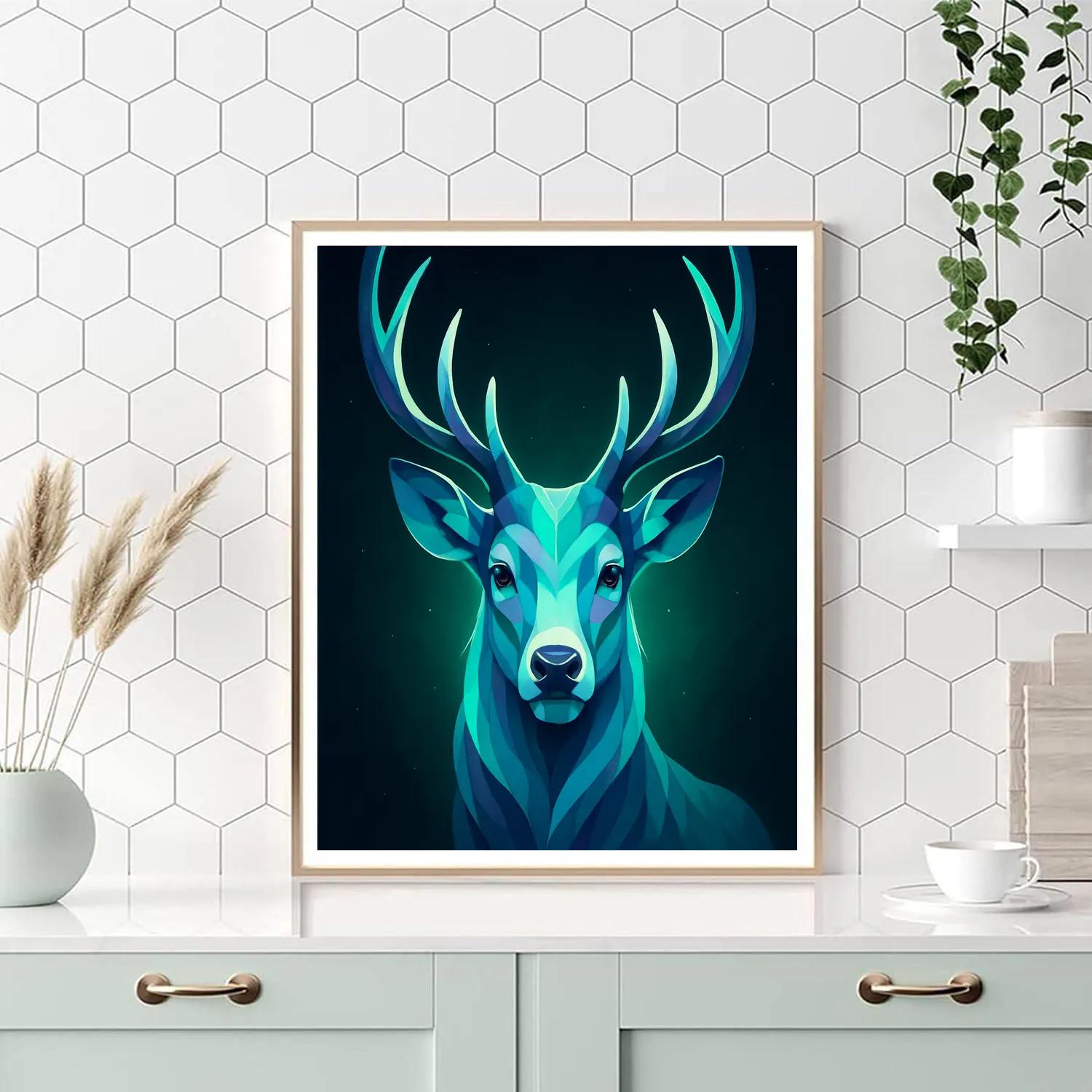 Aurora Antler Deer Sentinel Numbered painting kits