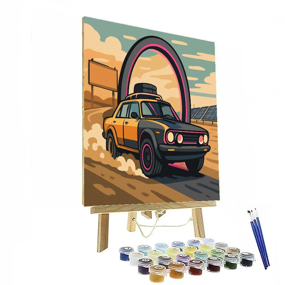 Time Capsule Rally With Cars paint by numbers