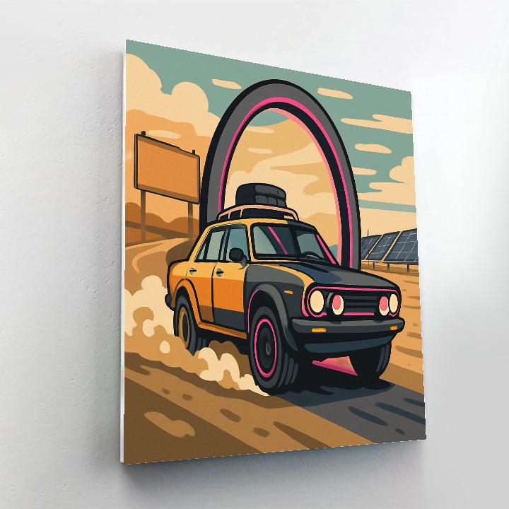 Time Capsule Rally With Cars paint by numbers