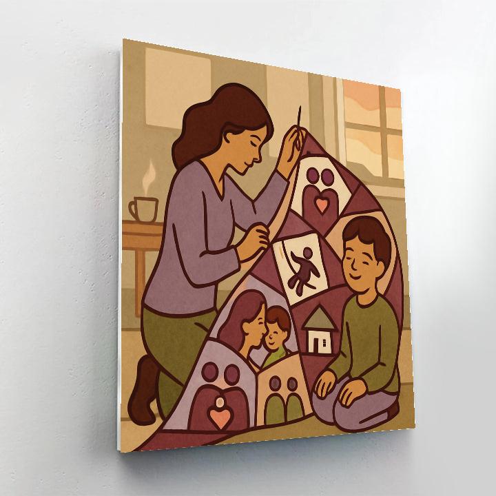 Mothercrafted Memory Quilt paint by color