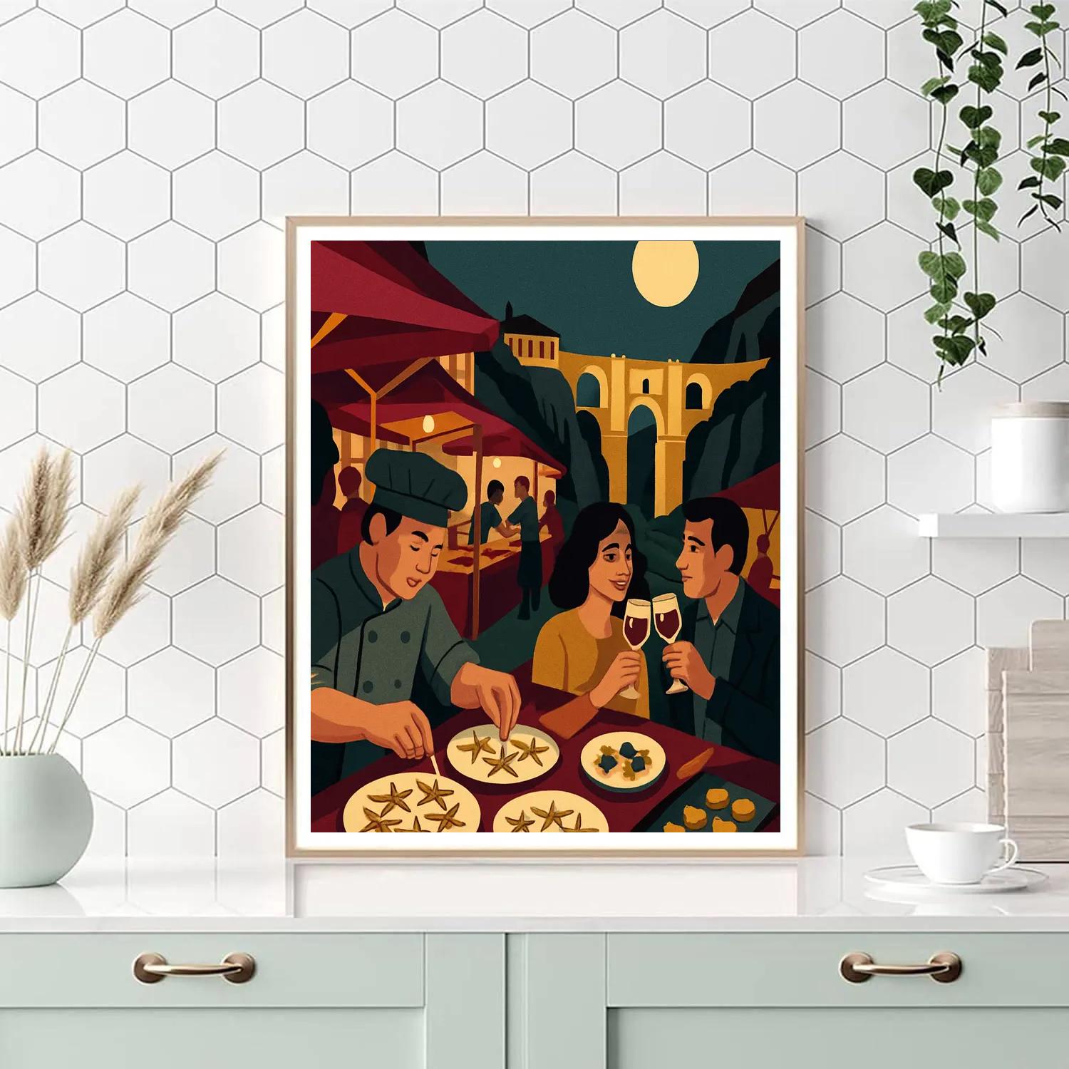 Spain-Forged Tapas Constellation Market DIY paint by numbers