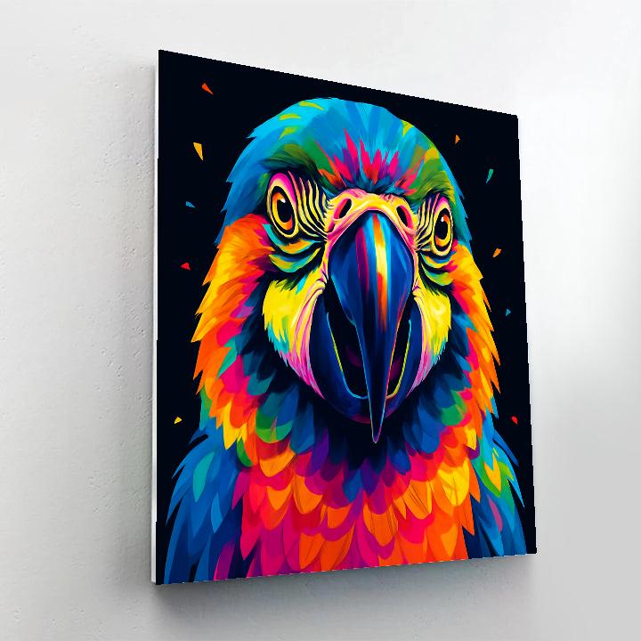 Carnival Prism Parrot Portrait paint by number