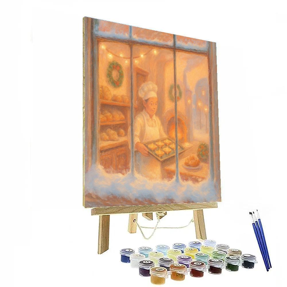 Candlelit Bakery Blizzard Window paint by color