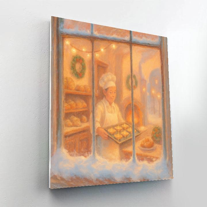 Candlelit Bakery Blizzard Window paint by color