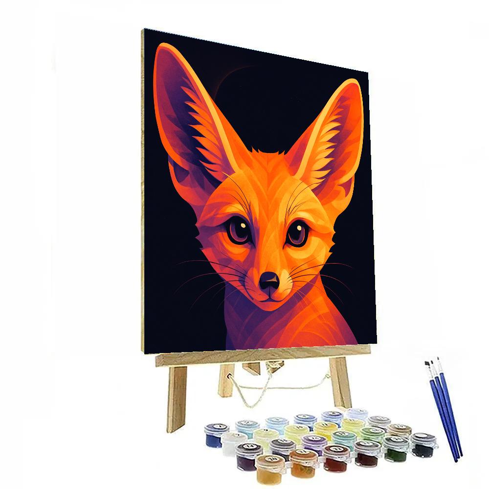 Chromatic Dune Fox Stare Painting by numbers kit