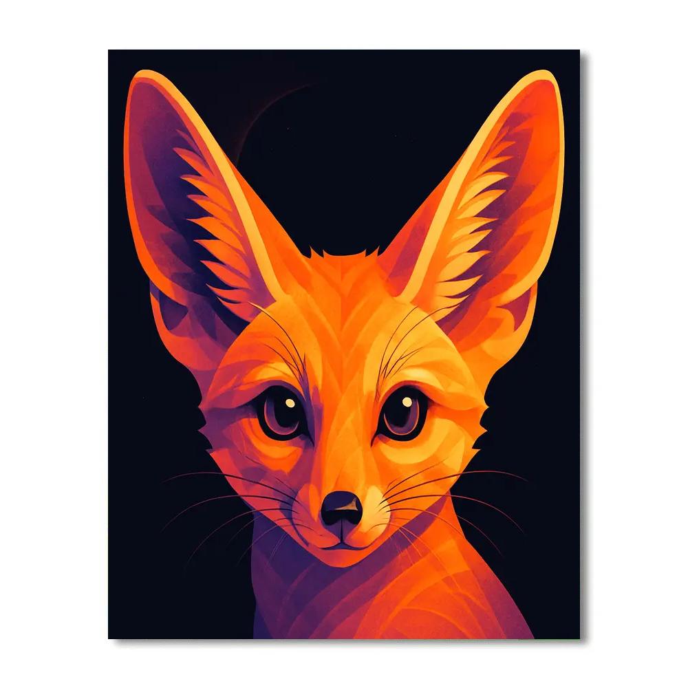 Chromatic Dune Fox Stare Painting by numbers kit
