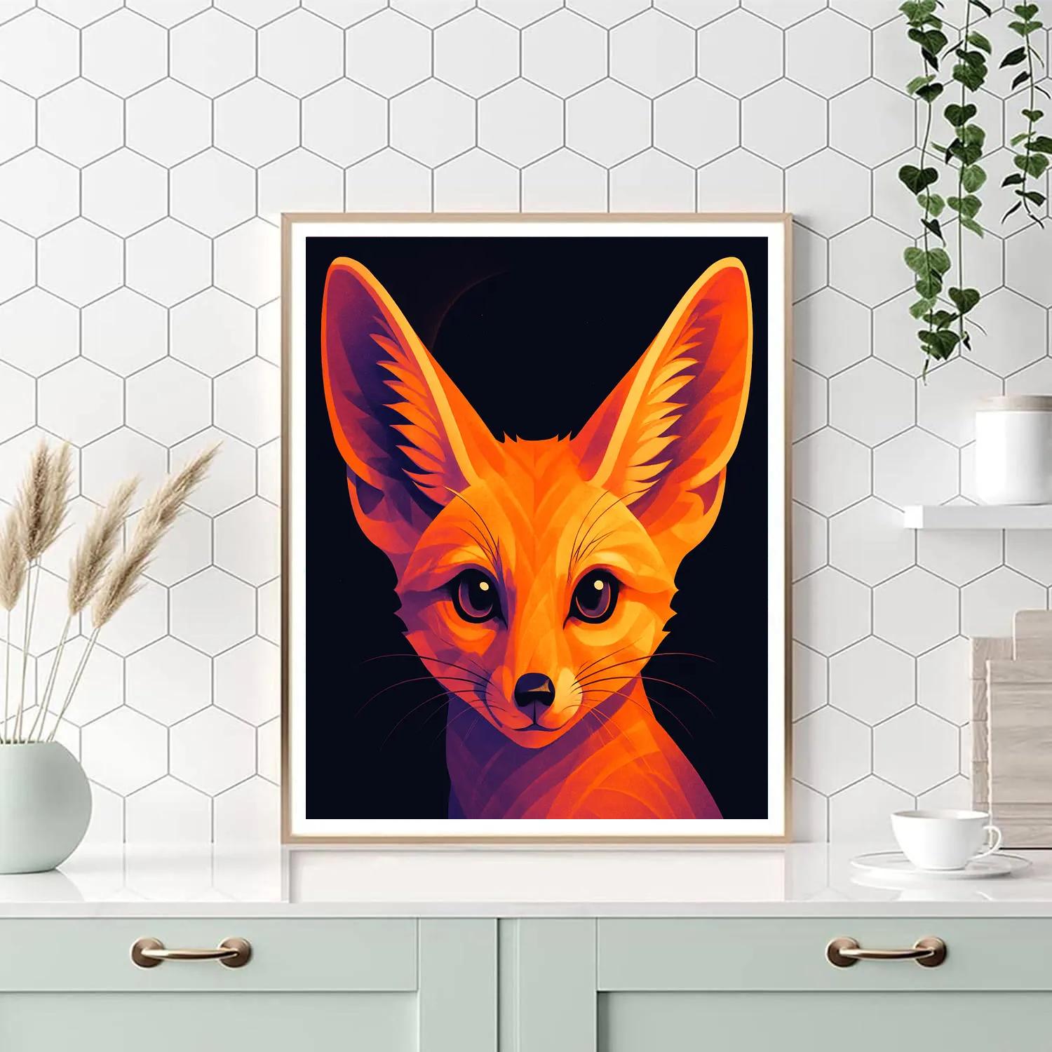 Chromatic Dune Fox Stare Painting by numbers kit