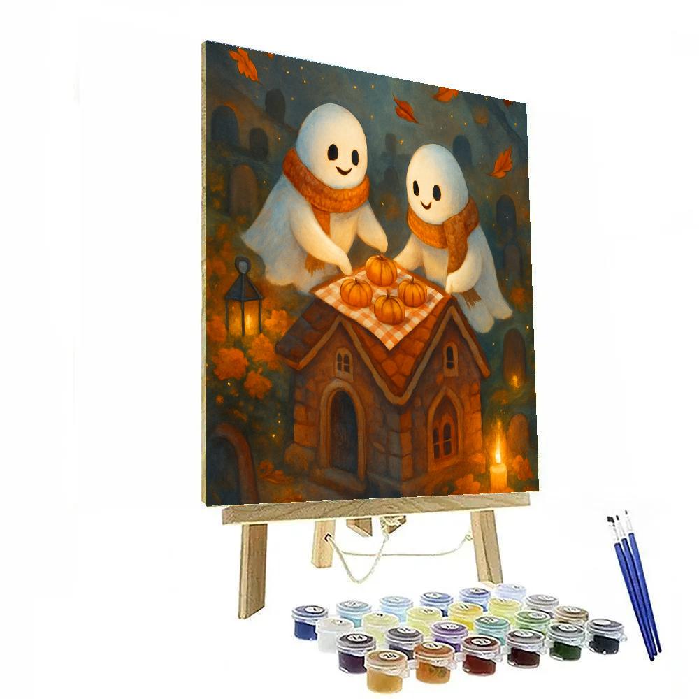 Gingerbread Crypt Picnic At Dusk paint by numbers