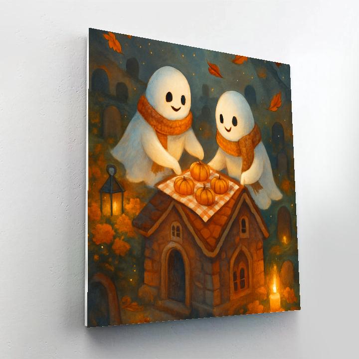 Gingerbread Crypt Picnic At Dusk paint by numbers