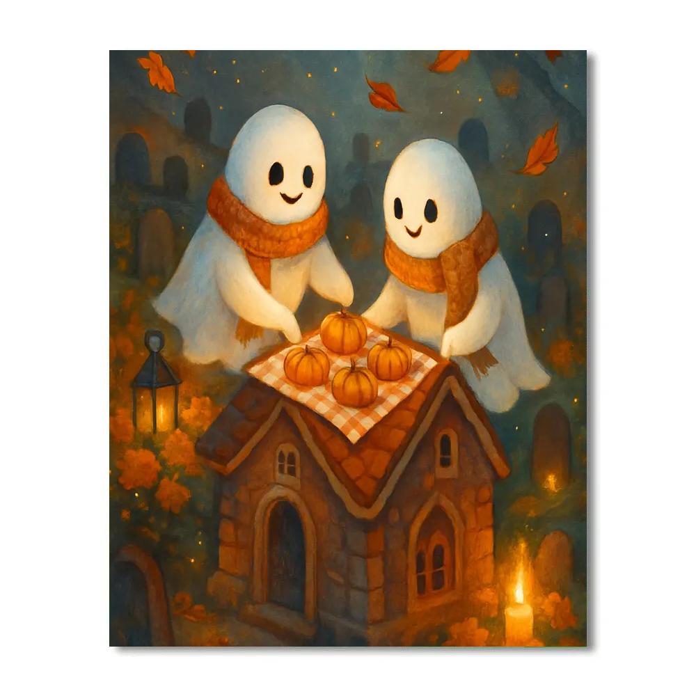 Gingerbread Crypt Picnic At Dusk paint by numbers