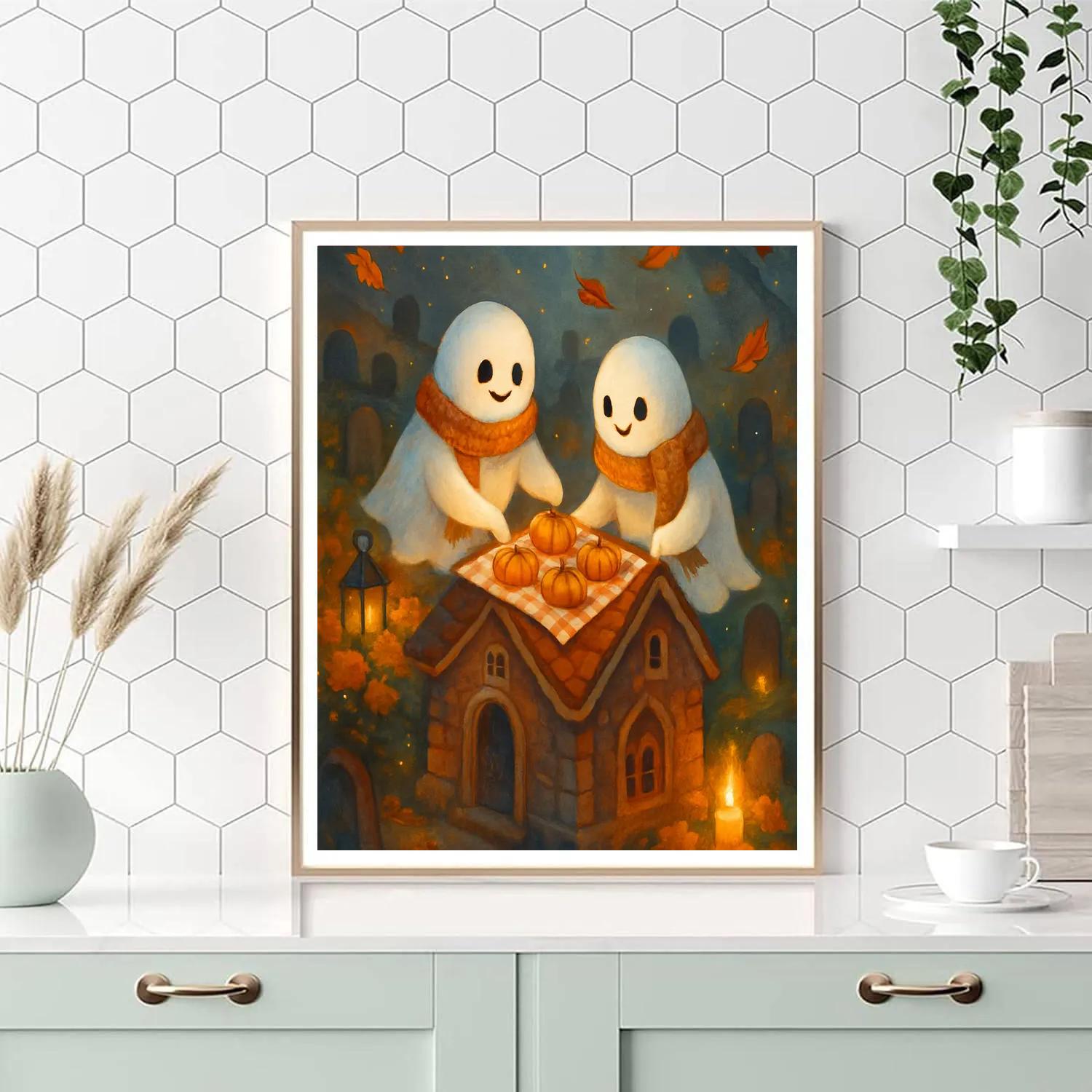 Gingerbread Crypt Picnic At Dusk paint by numbers