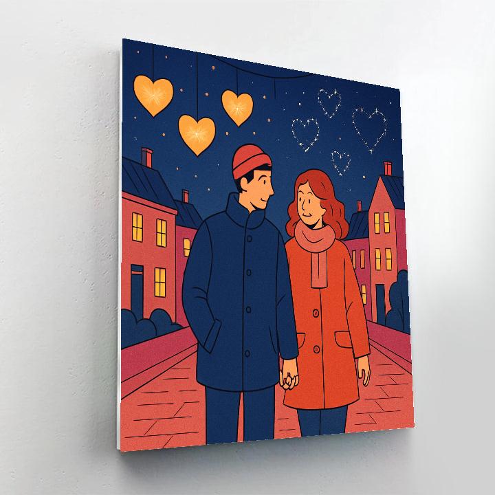 Valentines Day Star Lantern Stroll Numbered painting kits