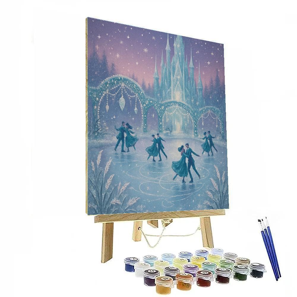 Icicle Palace Skaters Waltz painting number kit