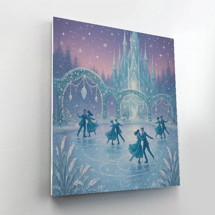 Icicle Palace Skaters Waltz painting number kit