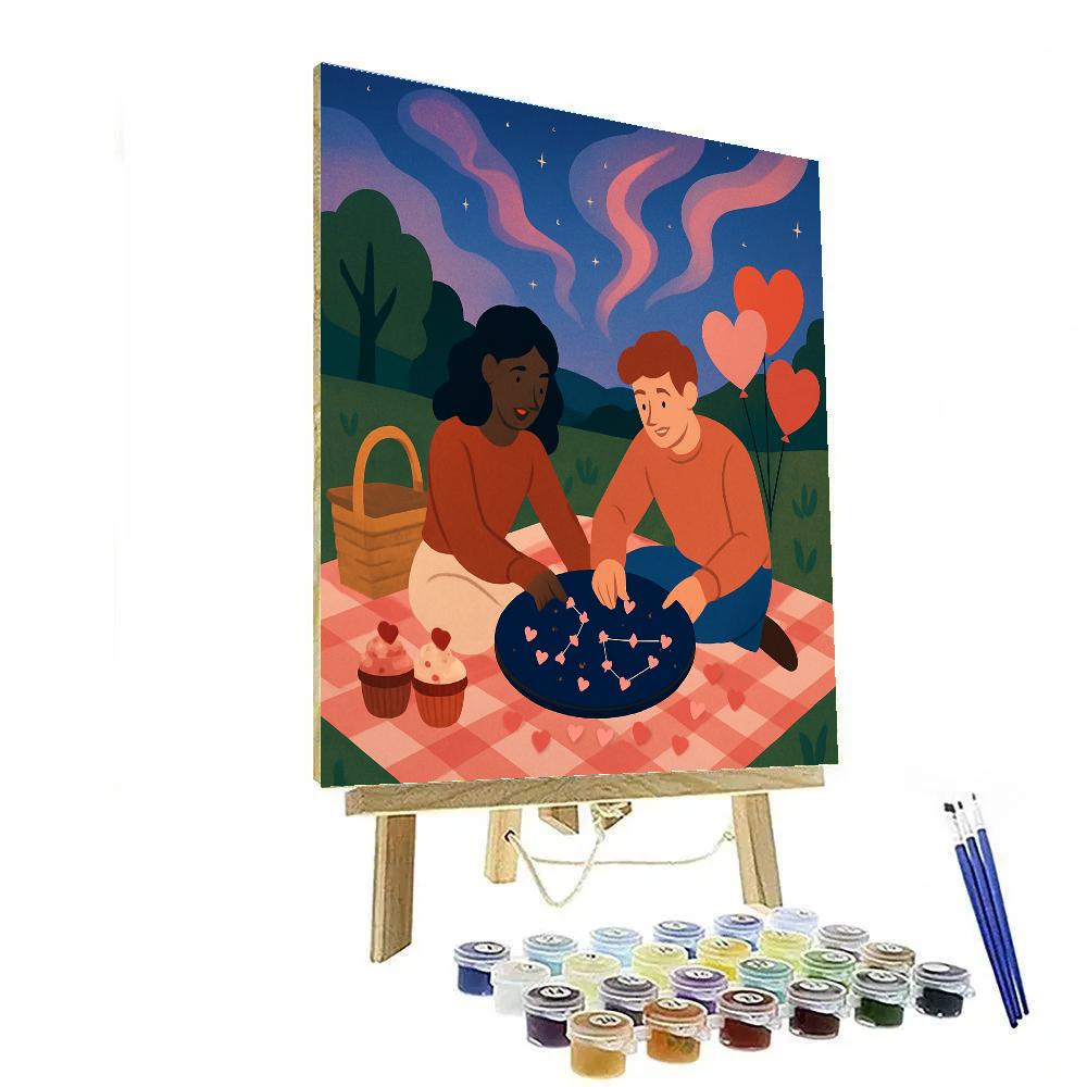 Candy Constellation Valentines Day Picnic paint by number