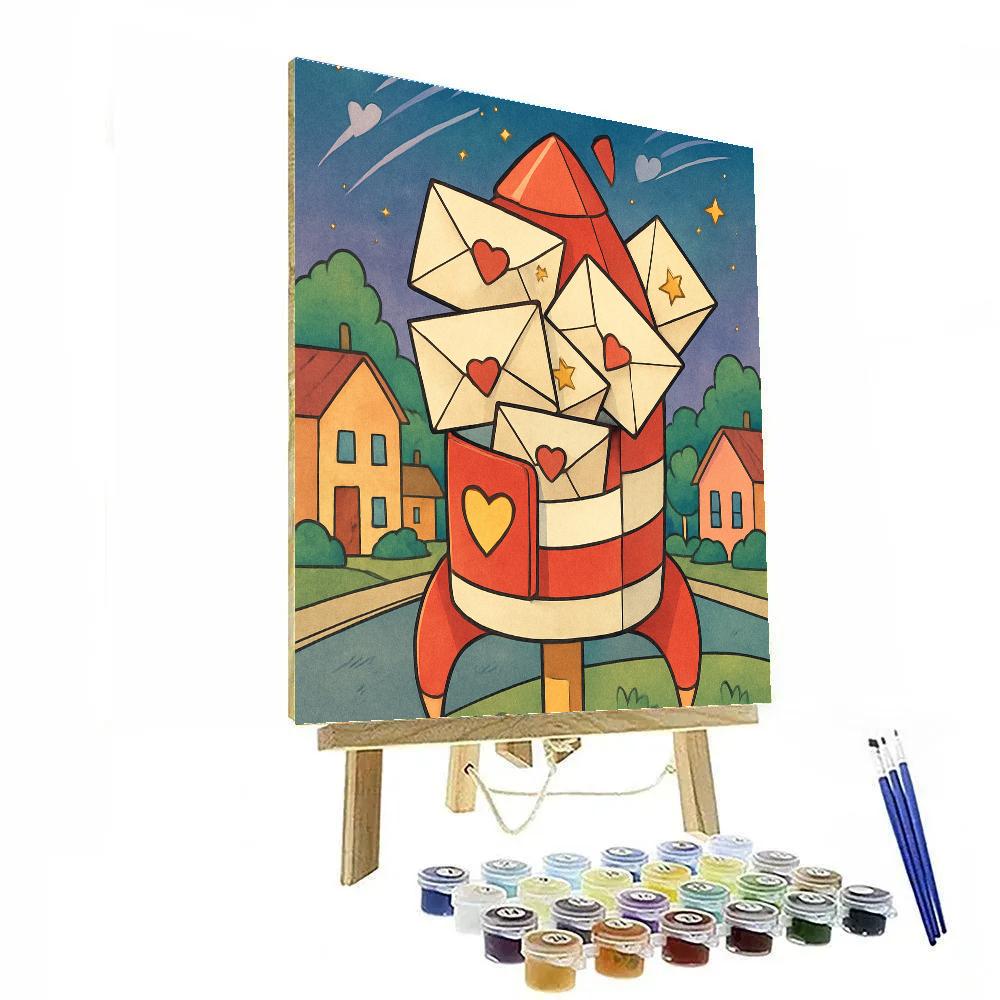 Galaxy Letterbox Valentines Day Surprise painting number kit