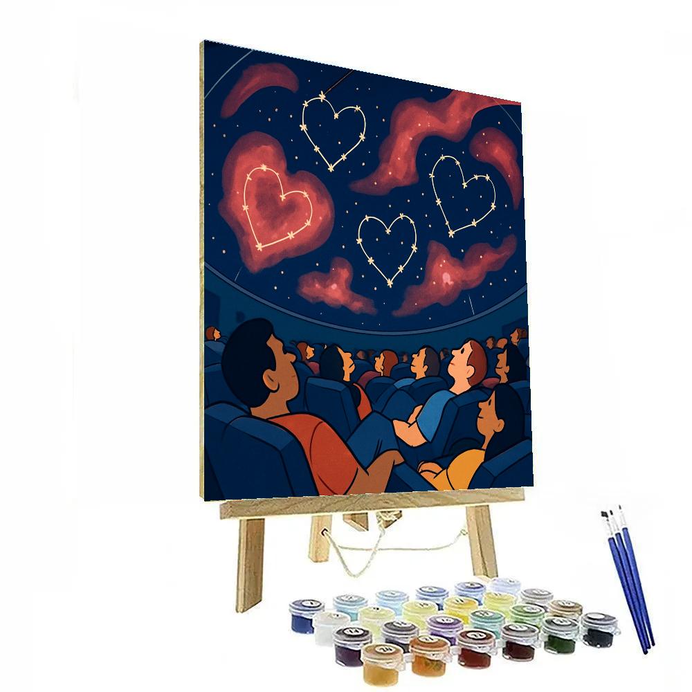 Planetarium Valentines Day Projection Show Numbered painting kits