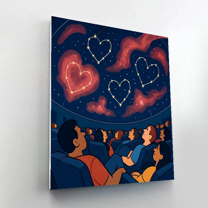 Planetarium Valentines Day Projection Show Numbered painting kits