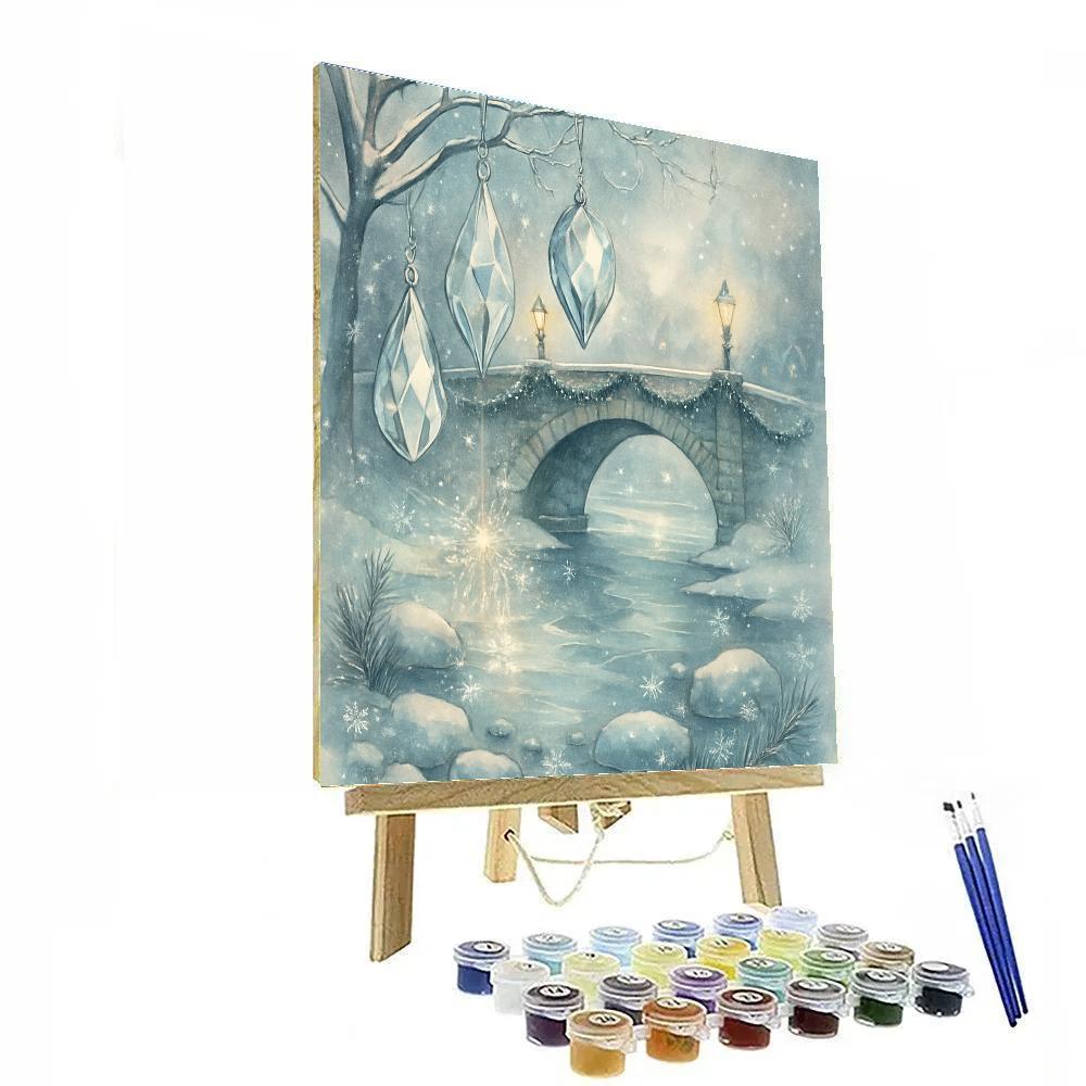 Crystal Ornament River Bridge Paint by numbers art