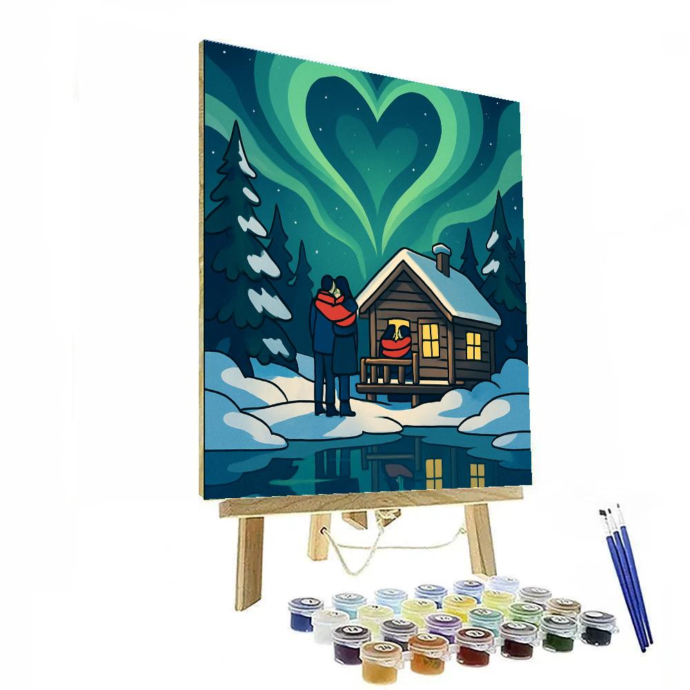 Aurora Cabin Valentines Day Retreat paint by number