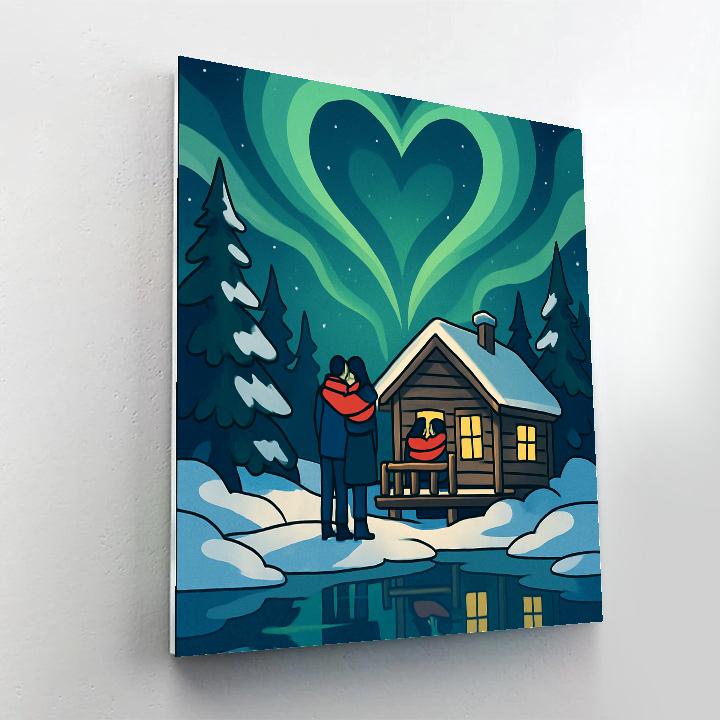 Aurora Cabin Valentines Day Retreat paint by number