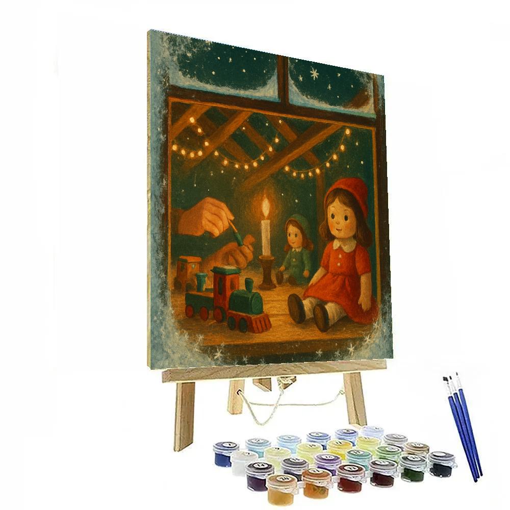 Toy Workshop Window Constellations Number painting