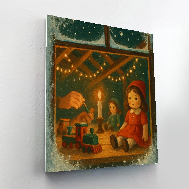 Toy Workshop Window Constellations Number painting