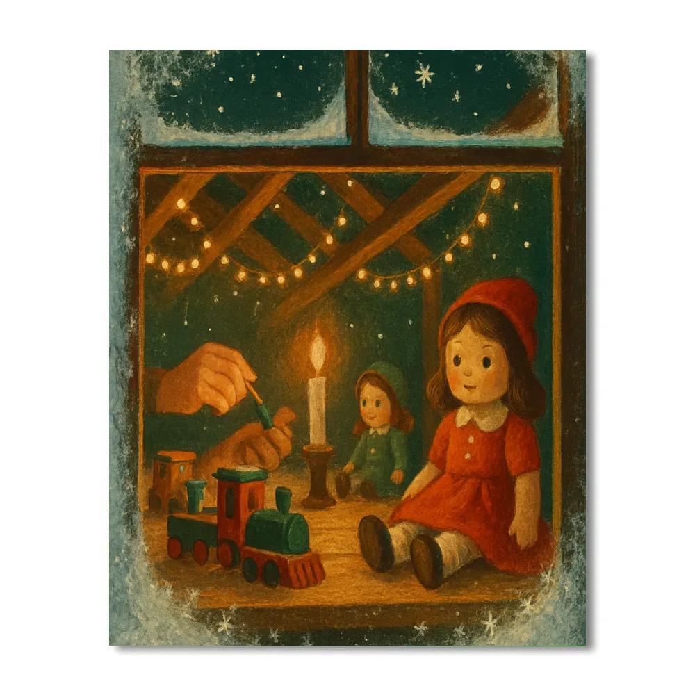 Toy Workshop Window Constellations Number painting