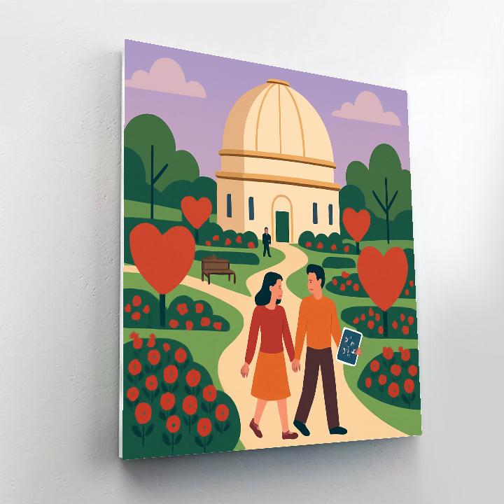 Valentines Day Observatory Garden Stroll DIY paint by numbers