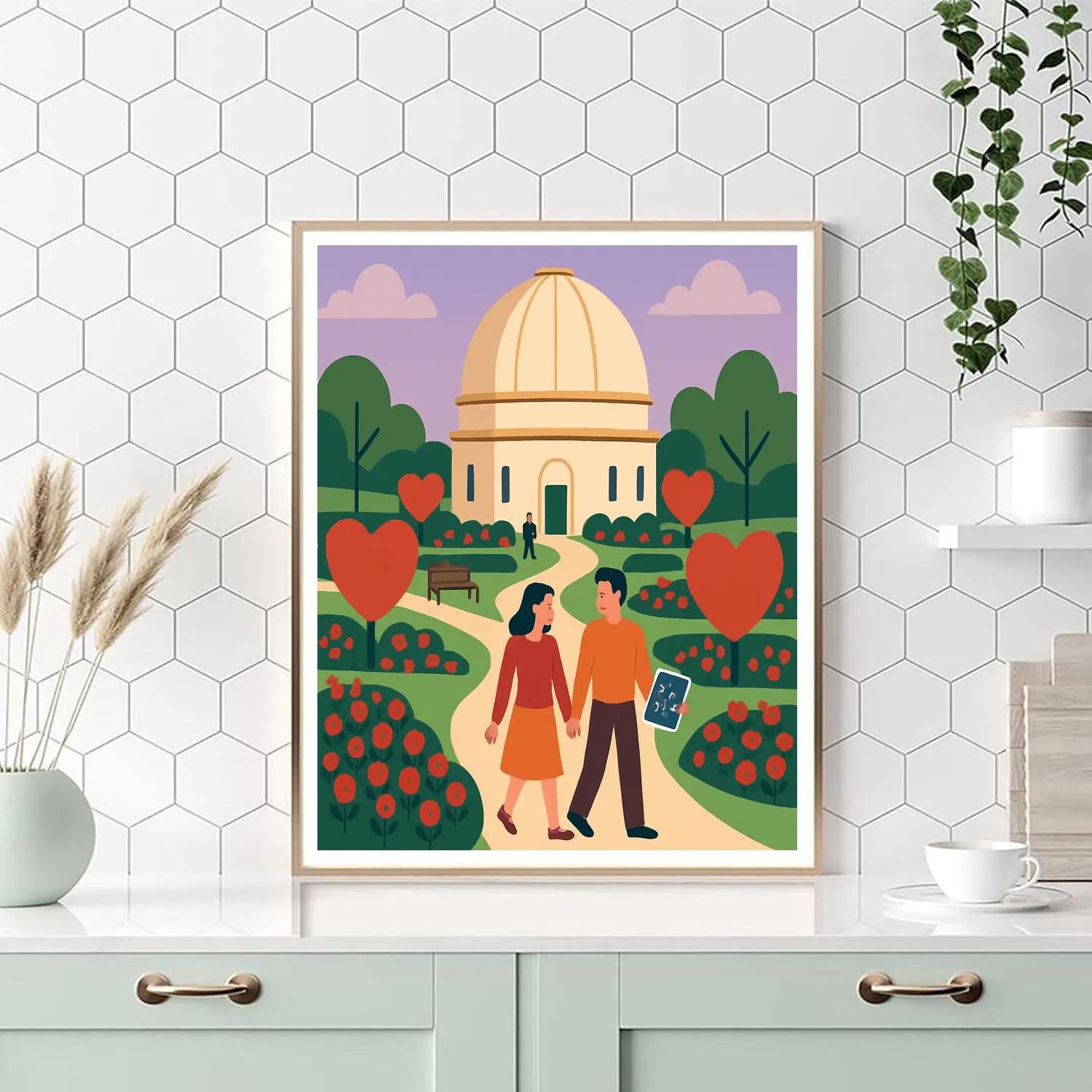 Valentines Day Observatory Garden Stroll DIY paint by numbers