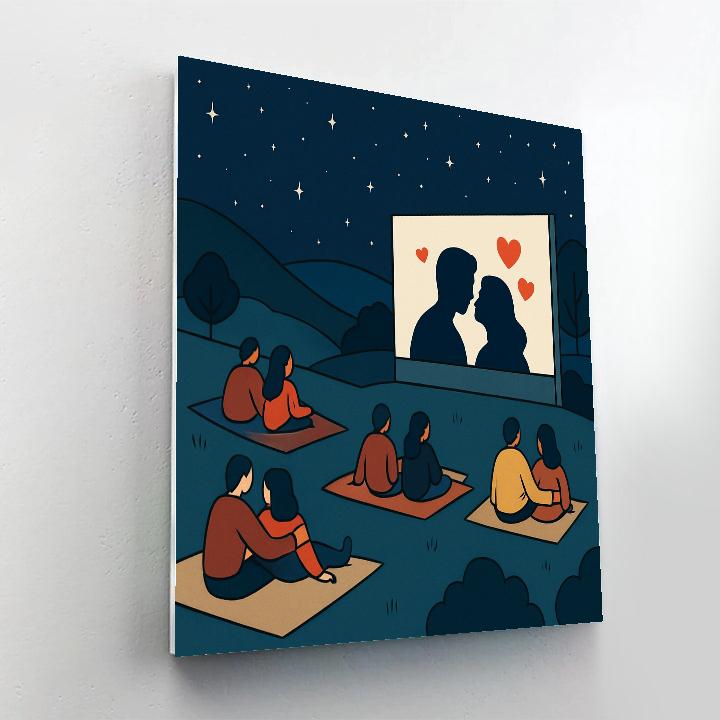 Starfield Cinema Valentines Day Screening Paint by numbers art