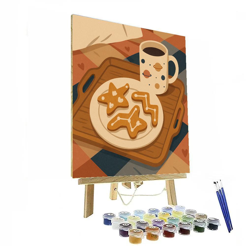 Star Chart Valentines Day Breakfast Tray painting number kit