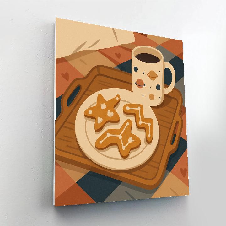 Star Chart Valentines Day Breakfast Tray painting number kit