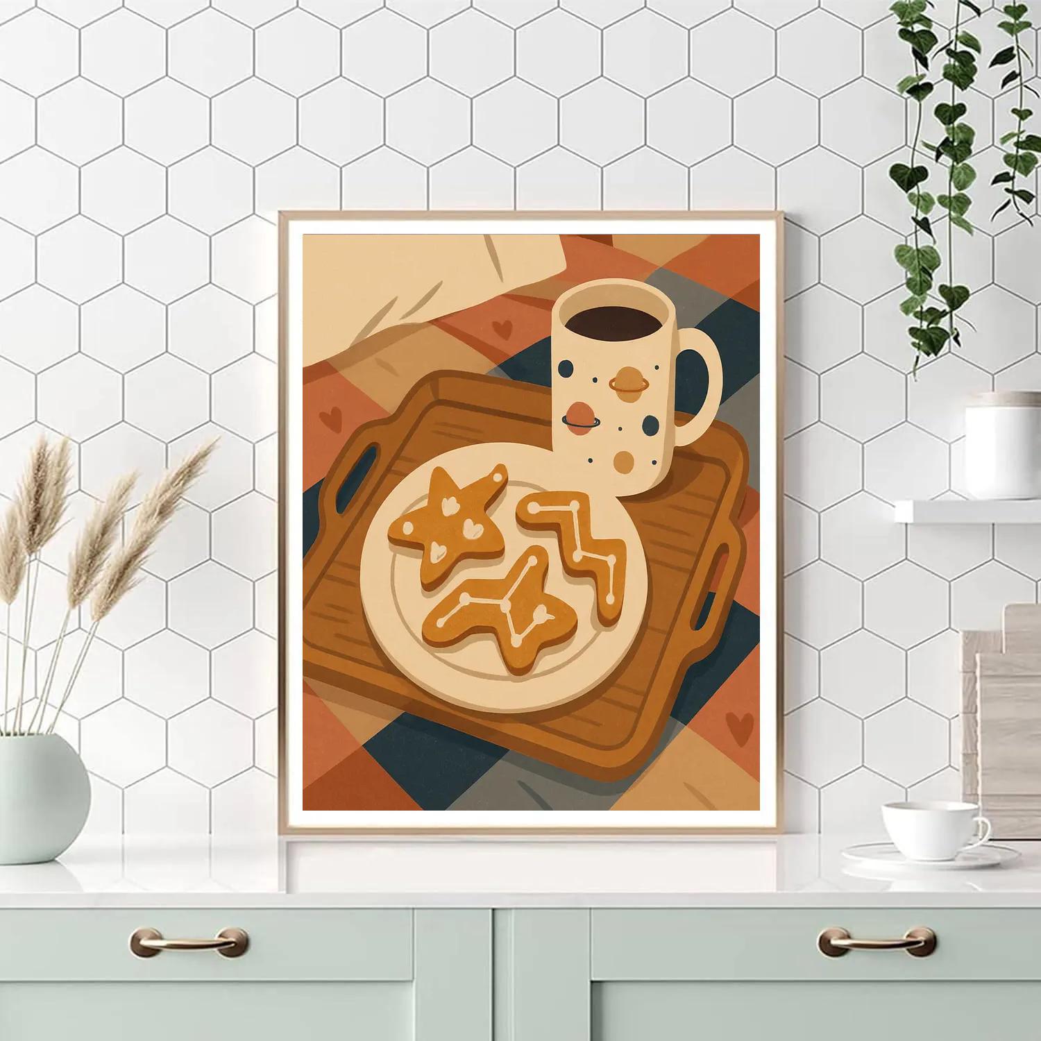 Star Chart Valentines Day Breakfast Tray painting number kit