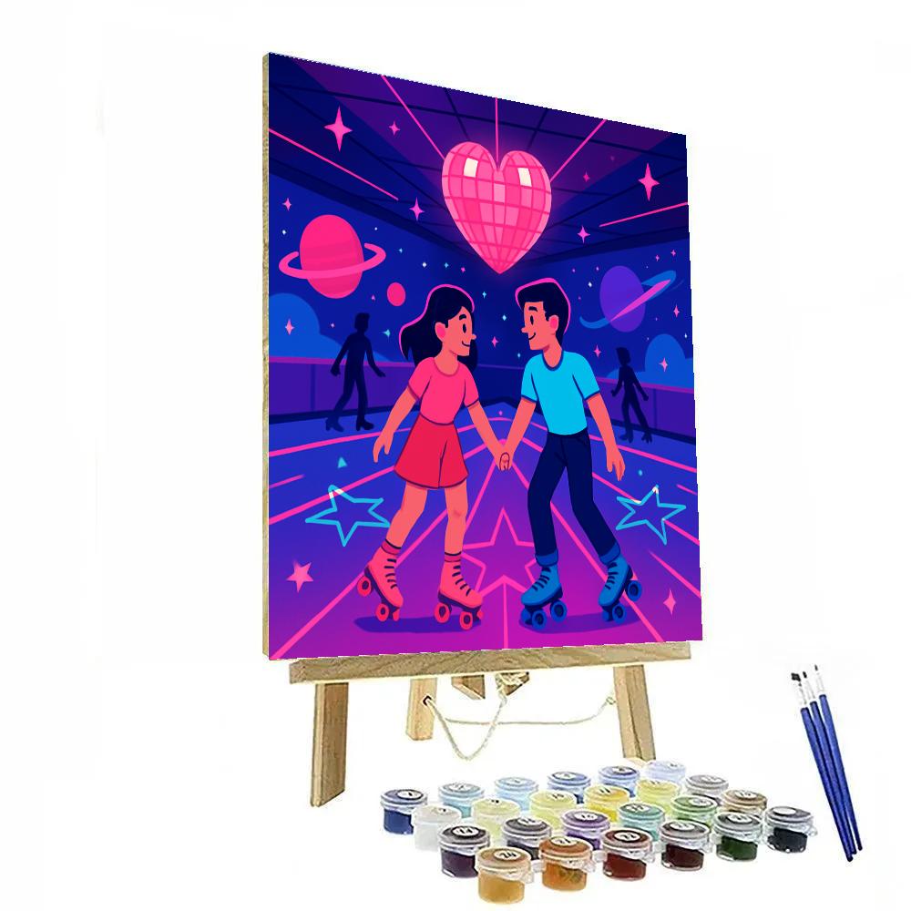 Valentines Day Astro Skate Rink Number painting