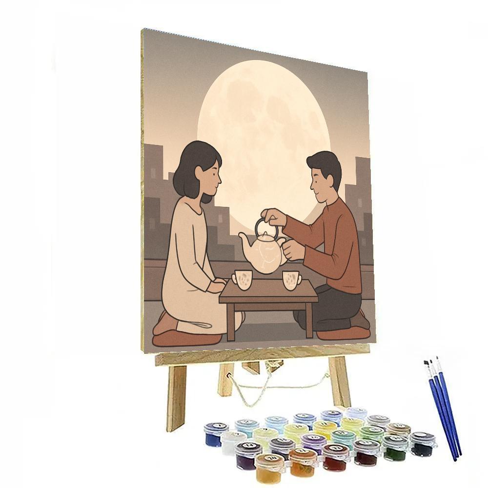 Valentines Day Lunar Tea Ceremony Paint by numbers art