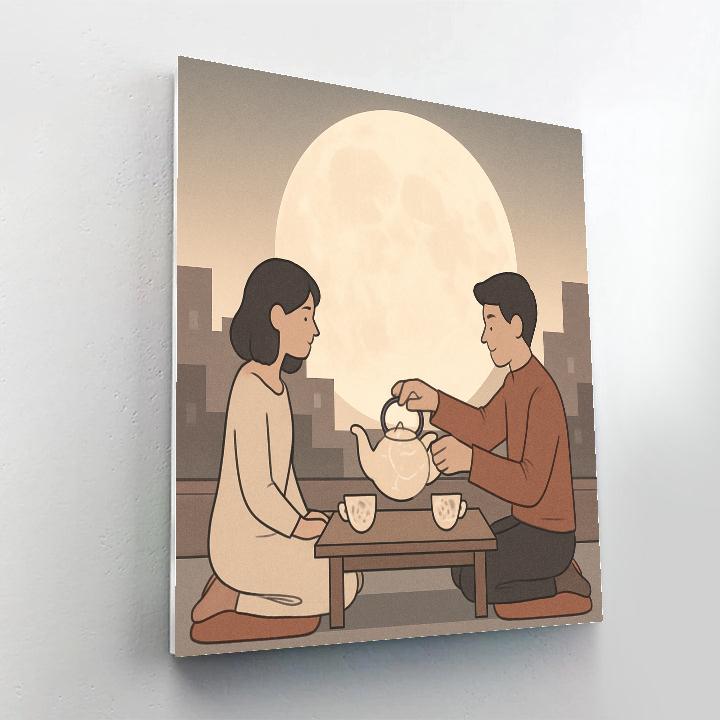 Valentines Day Lunar Tea Ceremony Paint by numbers art
