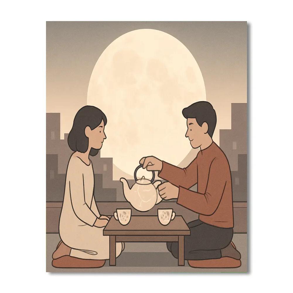 Valentines Day Lunar Tea Ceremony Paint by numbers art