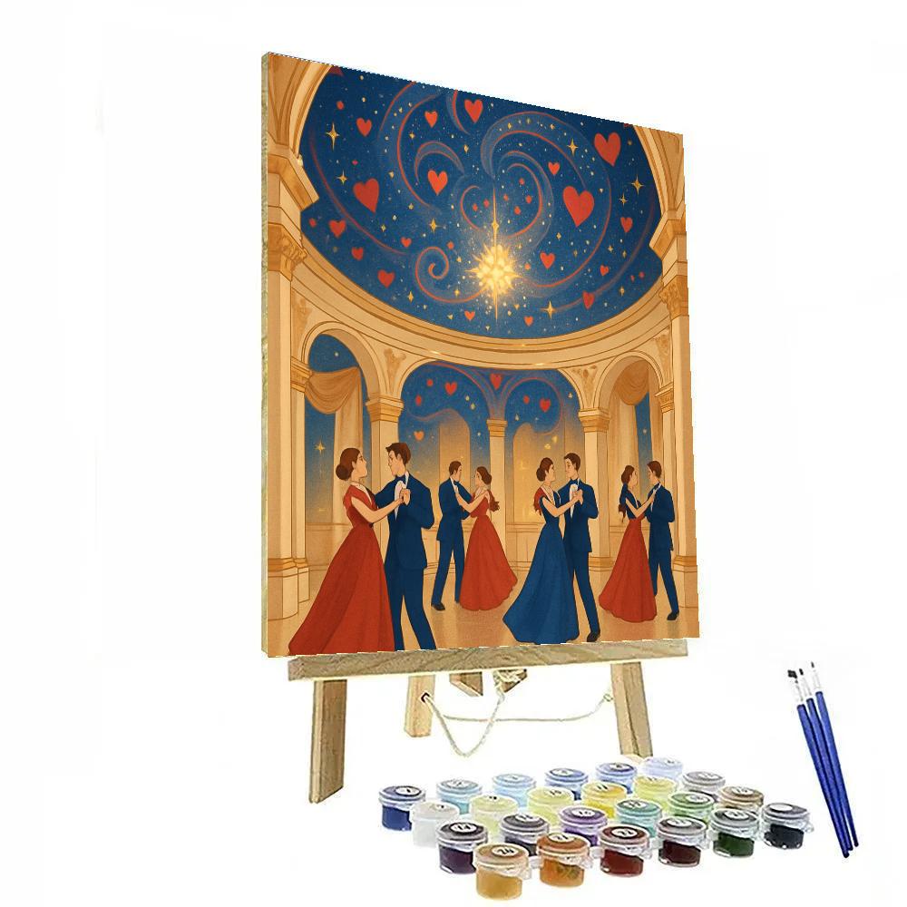 Celestial Ballroom Valentines Day Gala paint by color