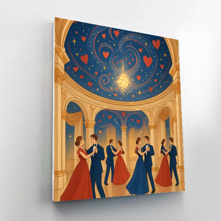 Celestial Ballroom Valentines Day Gala paint by color
