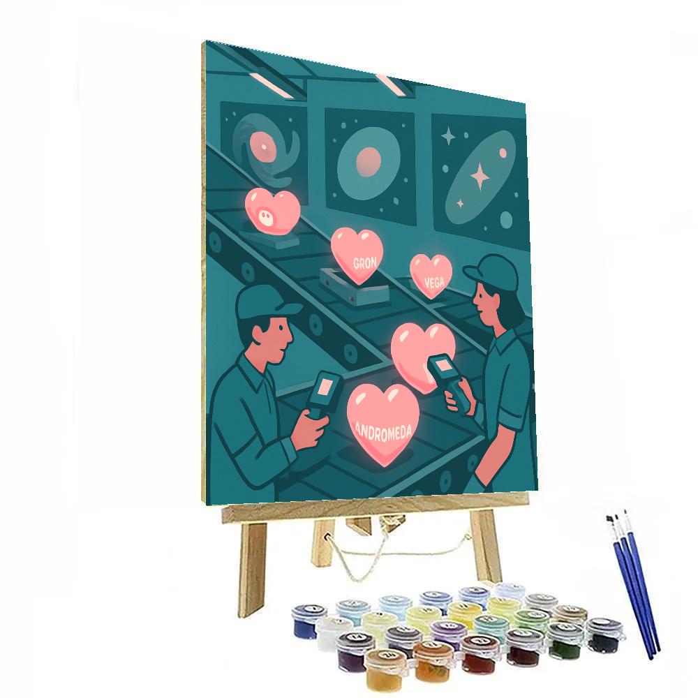 Interstellar Mail Room Valentines Day Sorting DIY paint by numbers