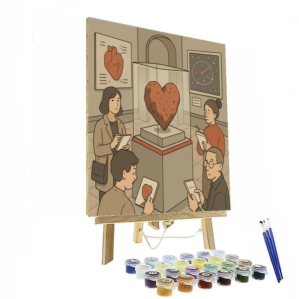 Valentines Day Meteorite Museum Exhibit Numbered painting kits