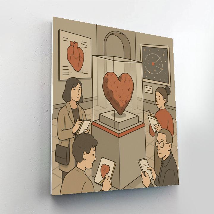 Valentines Day Meteorite Museum Exhibit Numbered painting kits