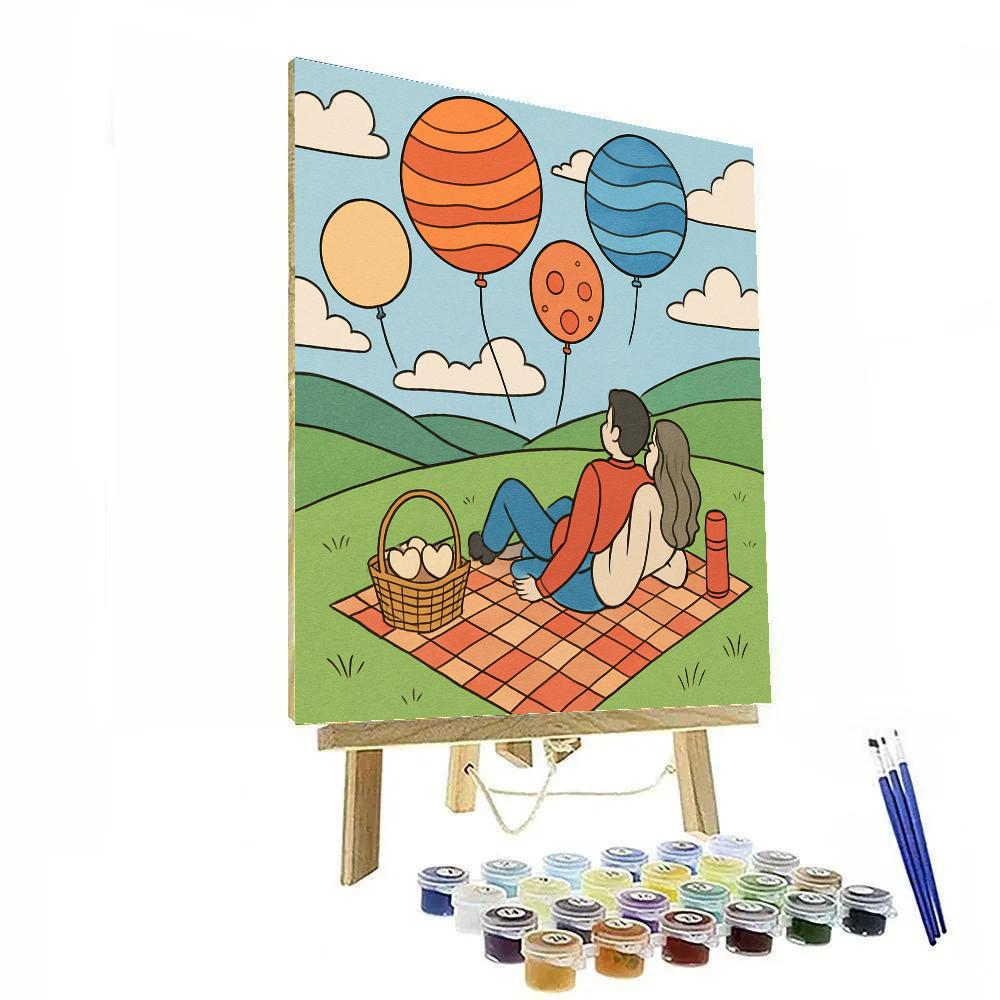 Planet Picnic Valentines Day Hilltop Numbered painting kits