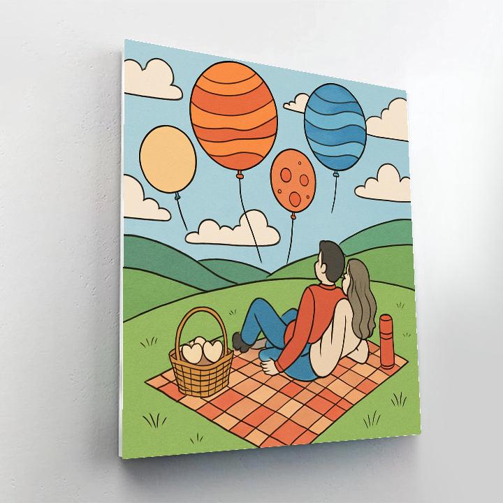 Planet Picnic Valentines Day Hilltop Numbered painting kits