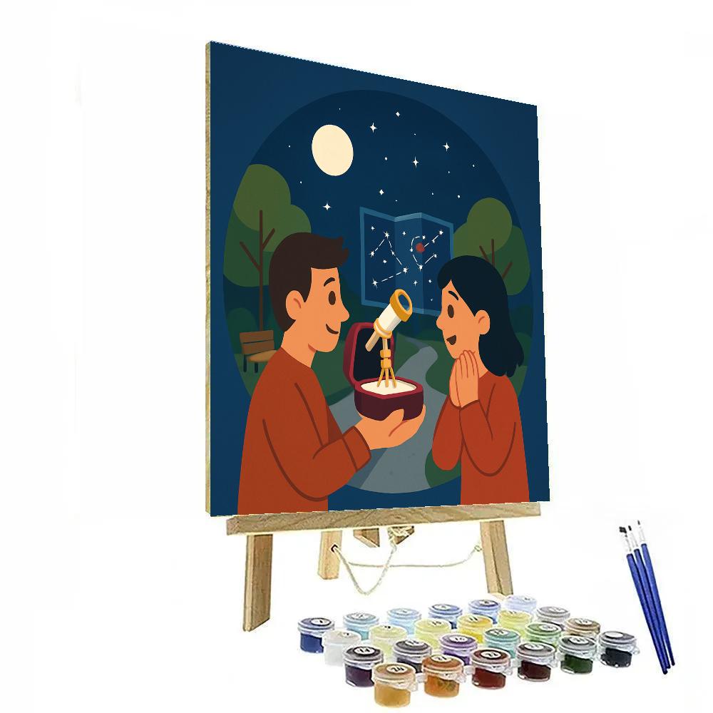 Pocket Observatory Valentines Day Proposal Numbered painting kits