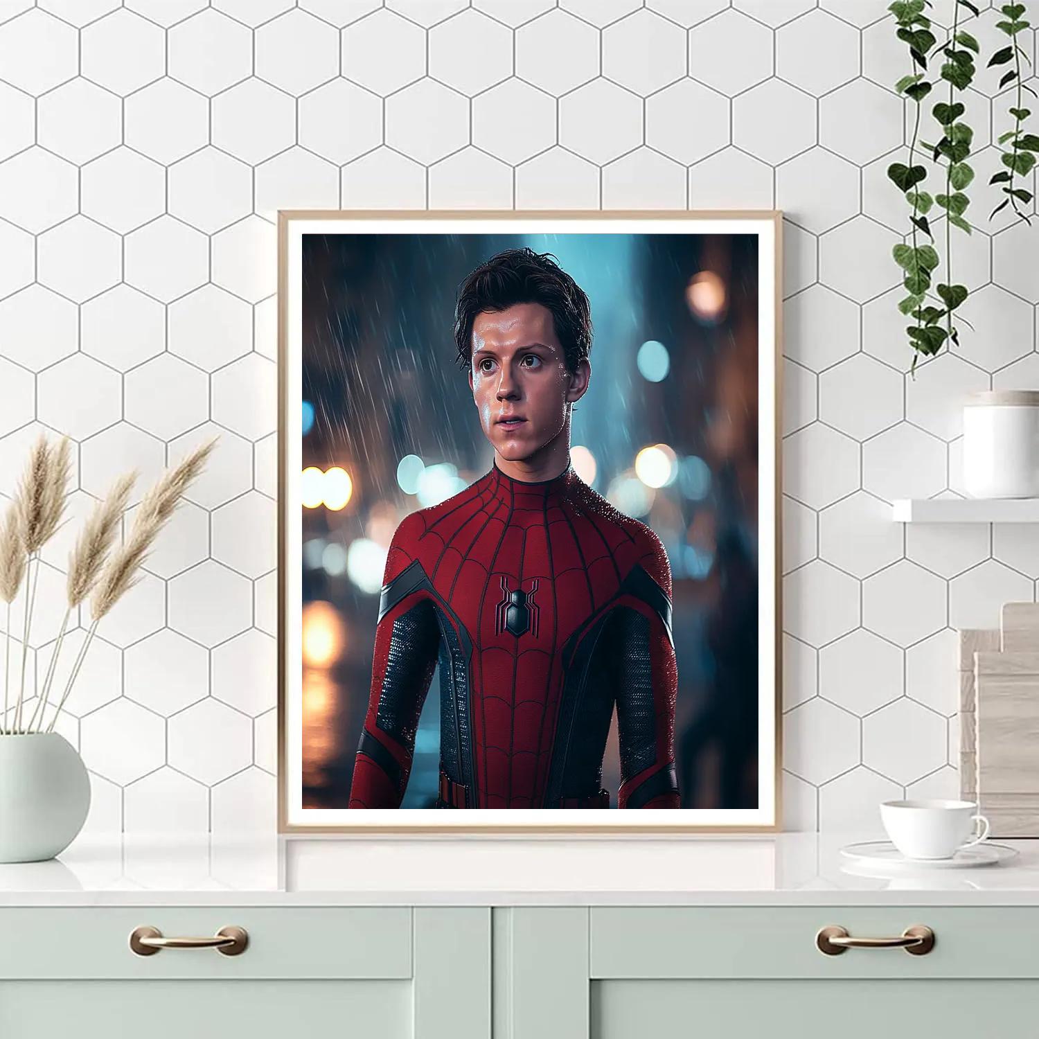 Tom Holland Swinging Between Stardom And Streetlight Heroics Painting by numbers kit