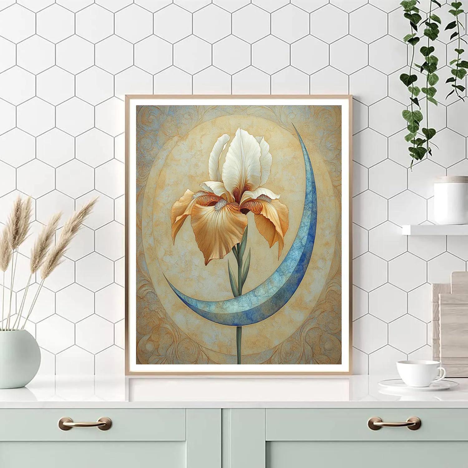 Michelangelo Inspired Cometary Iris paint by color