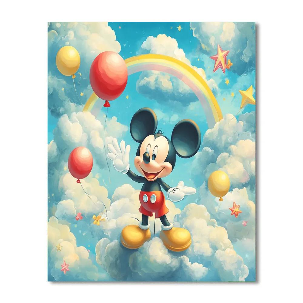 Mickey Mouse Cloud Carnival Disney Inspired Numbered painting kits